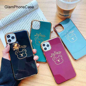 

GlamPhoneCase Galvanized Bear Phone Case For iPhone11Pro/Max X XS Max XR Soft Silicone Cover For iPhone11 7 8 6 6s Plus Case