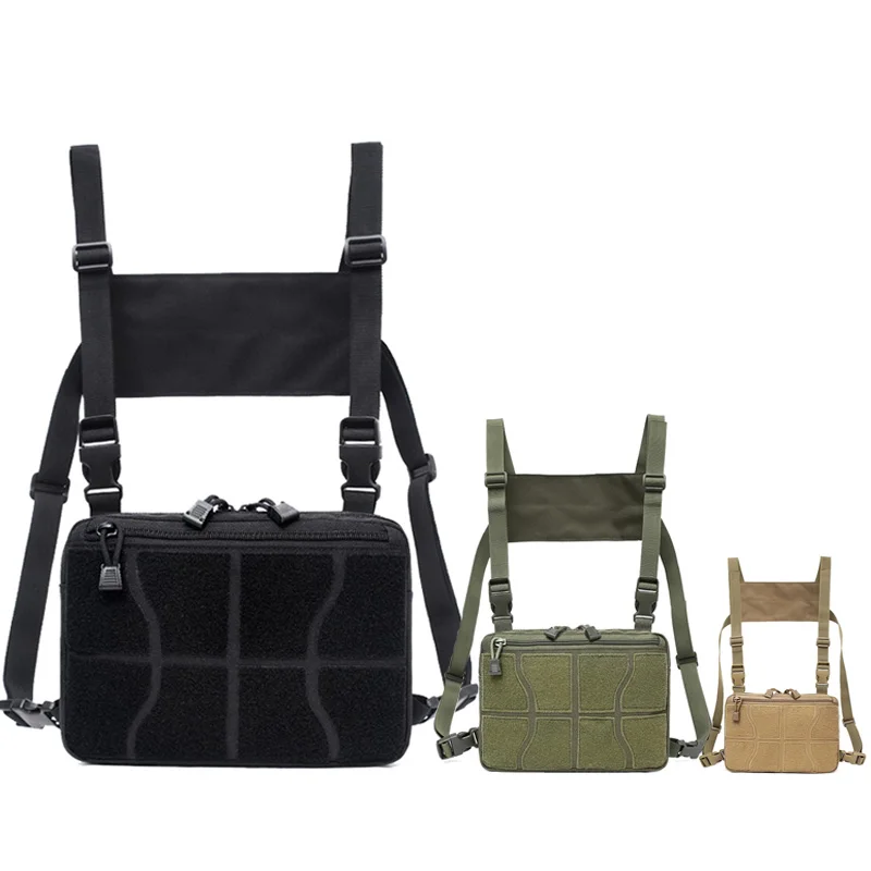 Tactical Chest Bag 1000D Nylon Detachable Military Vest Molle Pouch Shoulder Bag Outdoor Sport Camping Bags Hunting Accessories