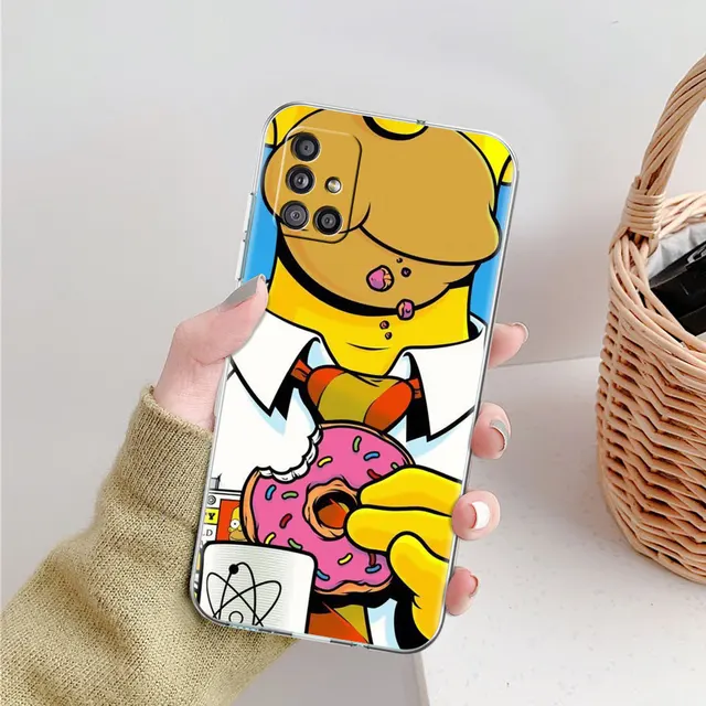 Soft TPU Case For Samsung Galaxy A51 A21s A52 A71 A12 A31 A41 A32 A02s M31 A11 A72 Transparent Phone Cover Cartoon Sim Boy Pons PTTM-CLS03