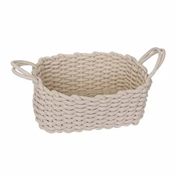 

Nordic Thick Cotton Rope Storage Box Clothes Laundry Basket Natural Fabric Baby Toys Storage Basket Desktop Small Organizer Box