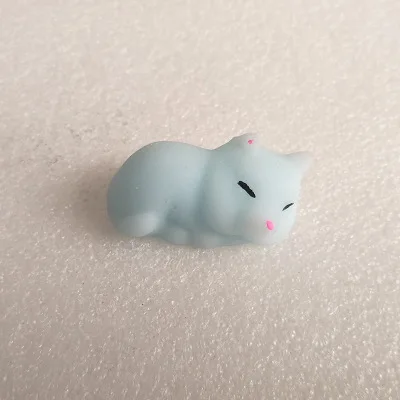 Мини мягкая игрушка котенок игрушки антистресс шар сжимает Mochi поднимающаяся игрушка Abreact мягкая липкая мягкая игрушка для снятия стресса игрушка забавный подарок - Цвет: Синий