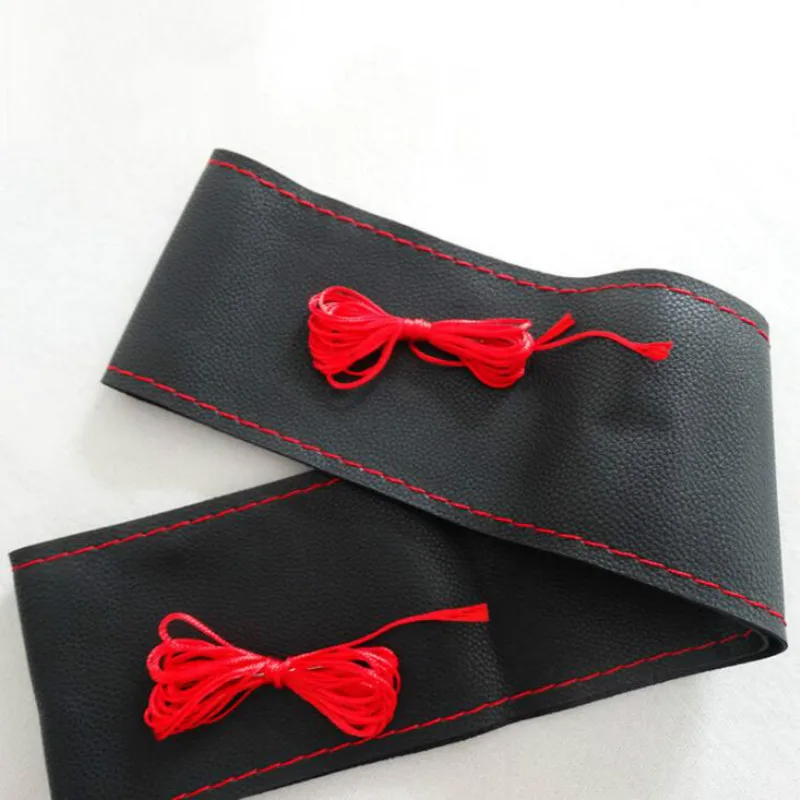 

Universal Car steering Covers Pu Leather Hand-sucking Steering Wheel Set Side Line Hand-sewed Cover Steering Covers