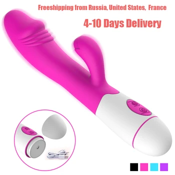 Vibrateur USB G Spot AV Vibration Silicone étanche jouets érotiques Sex shop Masturbation féminine produits sexuels pour adultes