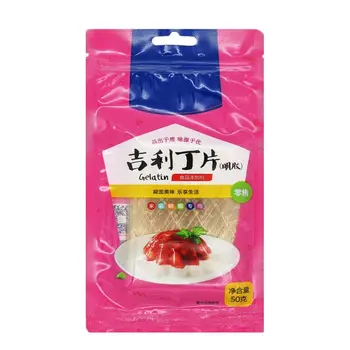 

Retail/Wholesale Gelatin Fish Glue Leaves Silver Leaf Sheet Unflavored Baking Ingredients Cooking