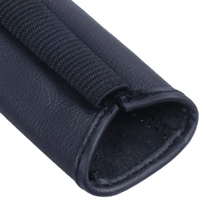 Leather Hand Brake Cover Protective Sleeve For Honda / Accord / Civic 8 Black + black line