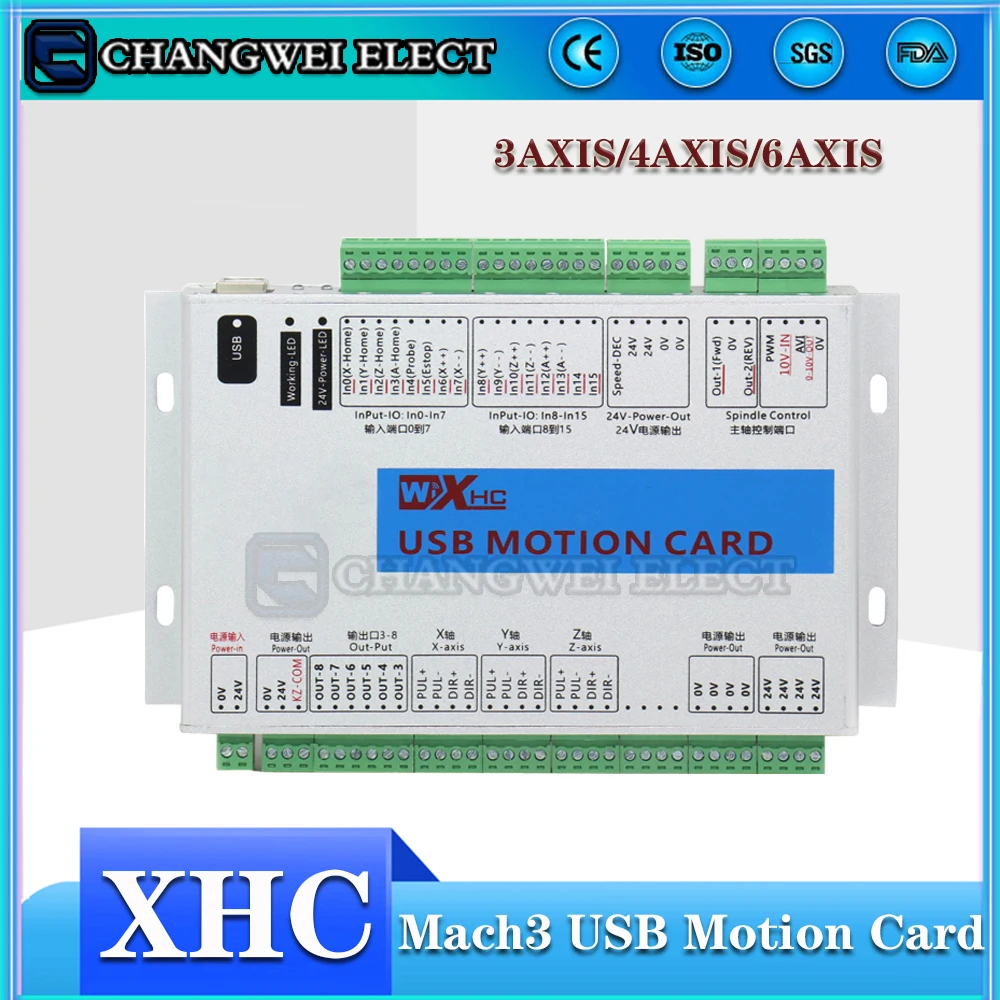 Xhc-motion control board 3 axis 4 6 khz mach CNC cutting and engraving machine usb port support window 7 system | Инструменты