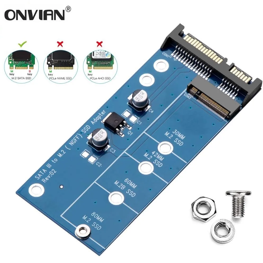 Адаптер onbian M2 SSD NGFF в SATA 6 Гбит/с адаптер M.2 22 контактный III для конвертер ноутбука и