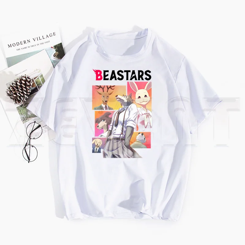Футболка BEASTARS Мужская/женская в стиле Харадзюку Повседневная рубашка с принтом
