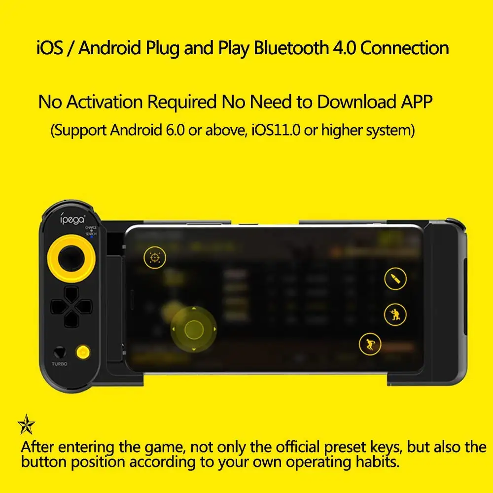  iPEGA PG-9167 Wireless Bluetooth Game Controller Joystick Mobile Gamepad for PUBG Mobile/Arena of V