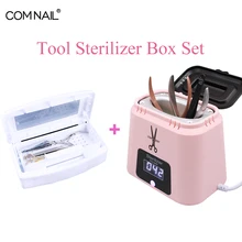 Caixa da bandeja do esterilizador esterilizando o salão de beleza da arte do prego limpo para ferramentas de manicure implementar ferramentas do metal do prego caixa de desinfecção do álcool
