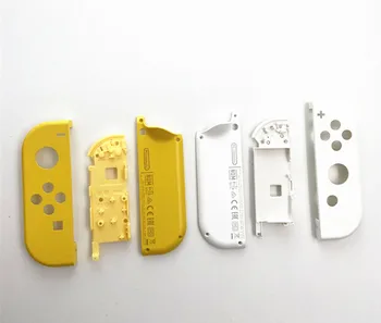 

NEW Pichashu Limited Joycon Case Shell With Frame Replacement For NS Switch Controller Case Repair Parts Yellow and White Color
