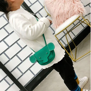 

Fashion Elephant Shape Mini Solid Korean Soft Mobile Phone Bag Girls Shoulder Messenger Bags Kids Small Shoulder Bag 3 Colors