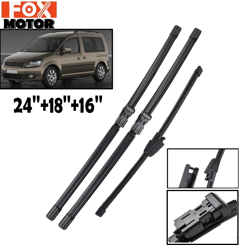 Xukey спереди и сзади стеклоочистителей для VW Caddy 2008- 2013 2012 2011 2010 2009 лобового стекла стеклоочистители автомобильные аксессуары