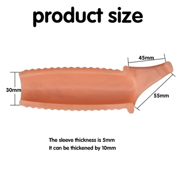 Silicone Reusable Condoms Penis Sleeve Cover Delay Ejaculation Condom Penis Cock Ring Sleeve Adult Sex Toys For Men Couple 6