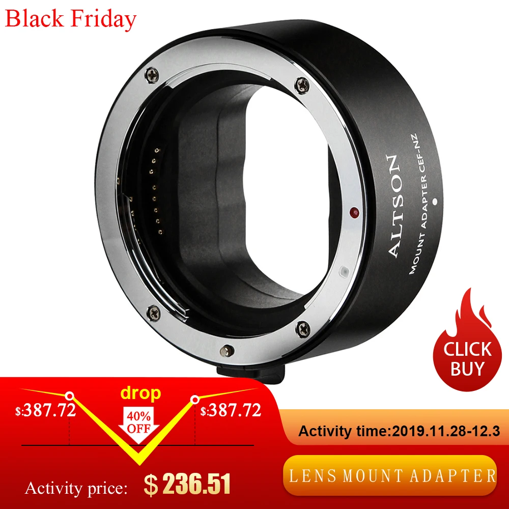 ALTSON CEF-NZ крепление для объектива переходное кольцо для объектива Canon EF/EF-S для Nikon Z6/Z7 z-крепление для объектива камеры аксессуары для камеры