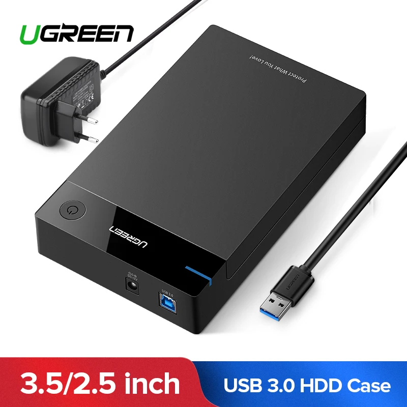 Meilleur Ugreen HDD Cas 3.5 2.5 SATA vers USB 3.0 Adaptateur Boîtier de Disque dur Externe pour Lecteur de Disque SSD HDD Boîtier HD 3.5 Boîtier de disque dur