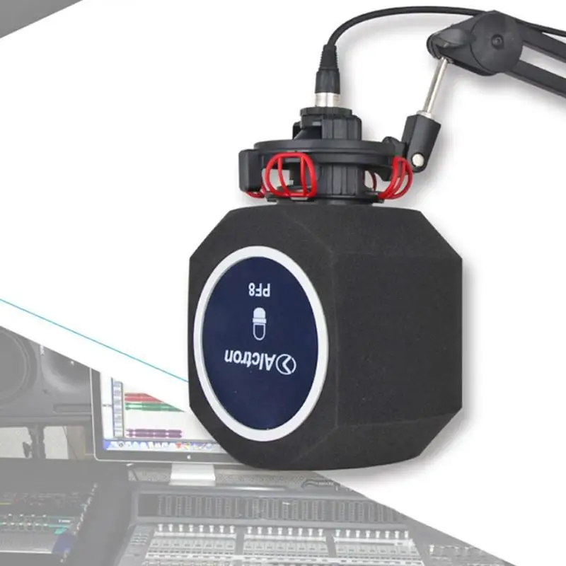 Alctron PF8 профессиональный простой Студийный микрофон экран акустический фильтр Настольный Запись микрофон шумоподавление ветер