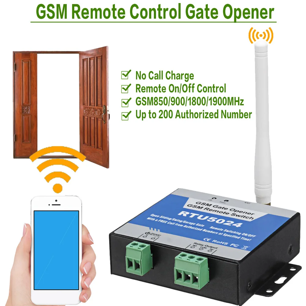 

GSM Door Opener Wireless Gate Operator Mobile Phone Remote Control Gate Opener Hi dropship