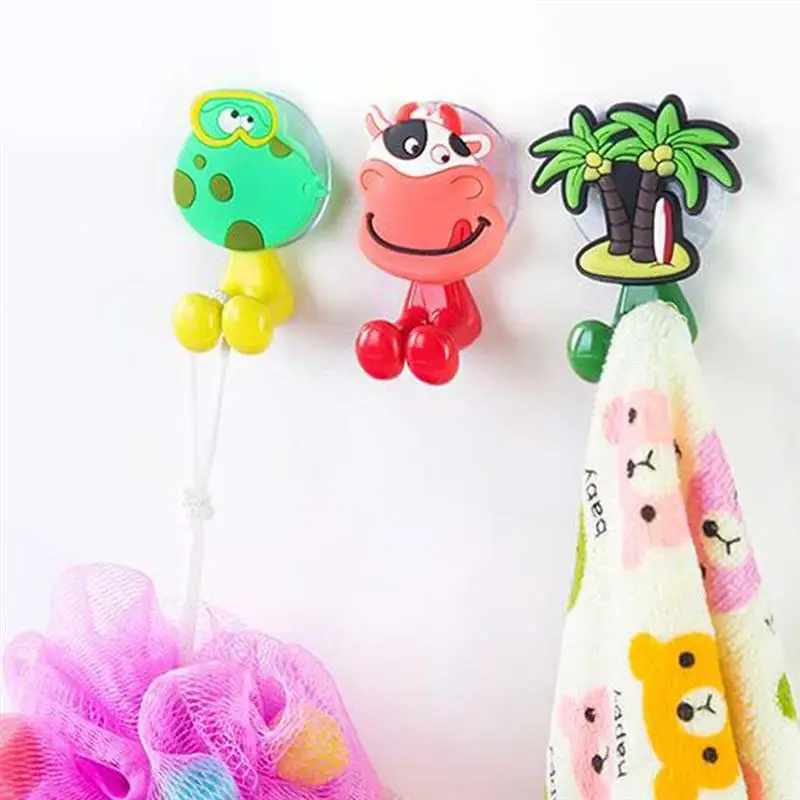10pcs Cartoon Toothbrush Storage Rack Suction Cup Toothbrushes Holder Animal Wall Brushes Stand Hook Frog Cow Cat Pig Shark 2pcs | Дом и сад