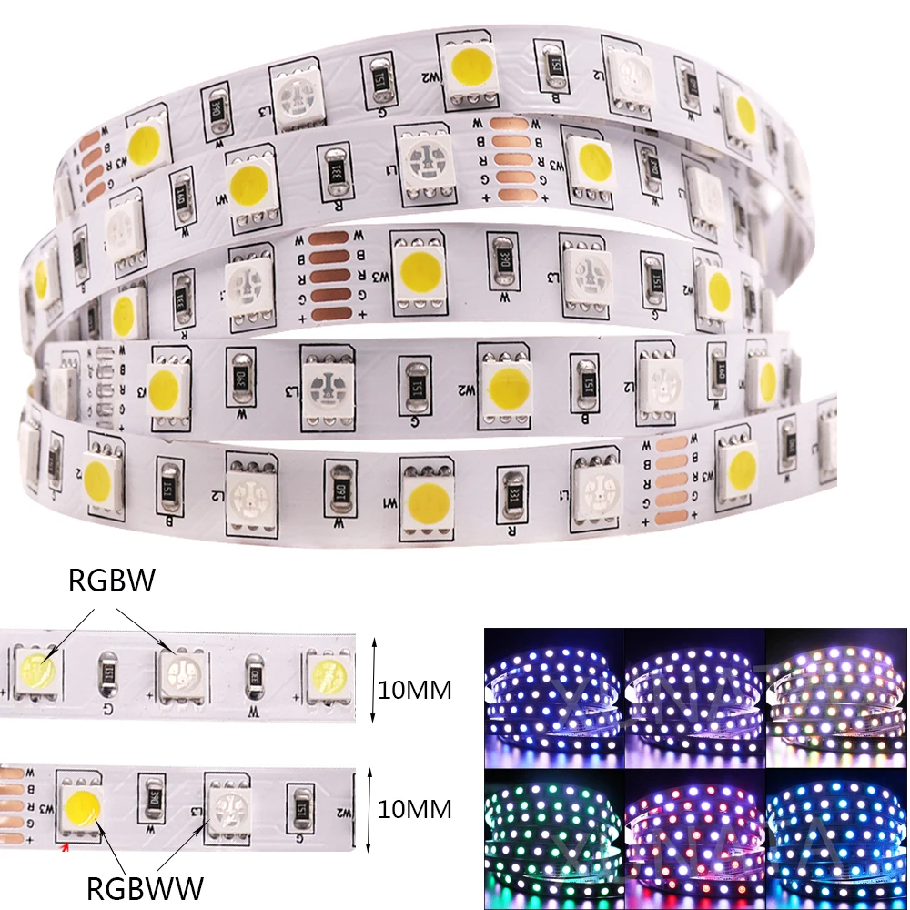 5 м 300 светильник 5050 5054 Водонепроницаемая светодиодная лента 12 в RGB RGBW RGBWW