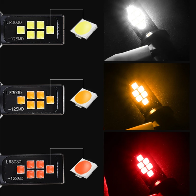 

2 Pcs/set 1156 P21W BA15S 1157 P21/5W BAY15D T20 7440 W21/5W 7443 BAU15S Chip Auto Car Headlight Bulb LED Car Turn Signal Light