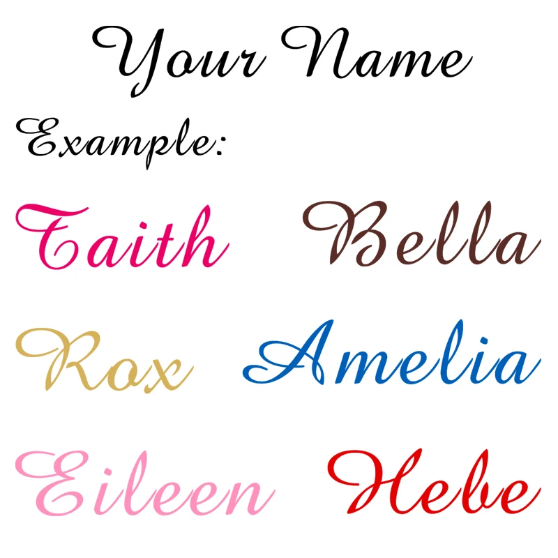 Adding Letters To Names YOUR TEXT Vinyl Decal Sticker Car/Door Window Custom Name Personalized ...