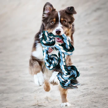 

Pets Cotton Rope Chewing Toys Dog Tooth Cleaning Training Interactive Toys Pets Supplies Chewing Toys For Medium Large Dogs