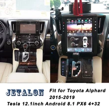 12," экран Tesla навигация для Toyota Alphard Android 8,1 автомагнитола gps bluetooth Мультимедиа carplay 2K видео головное устройство