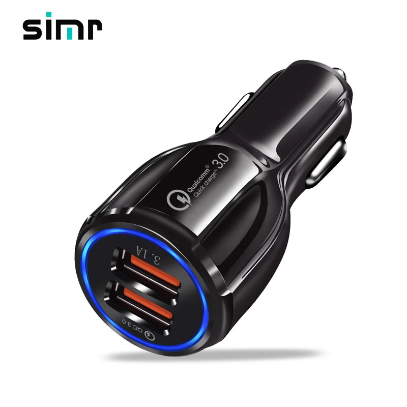 Автомобильное зарядное устройство с двумя USB-портами и поддержкой быстрой