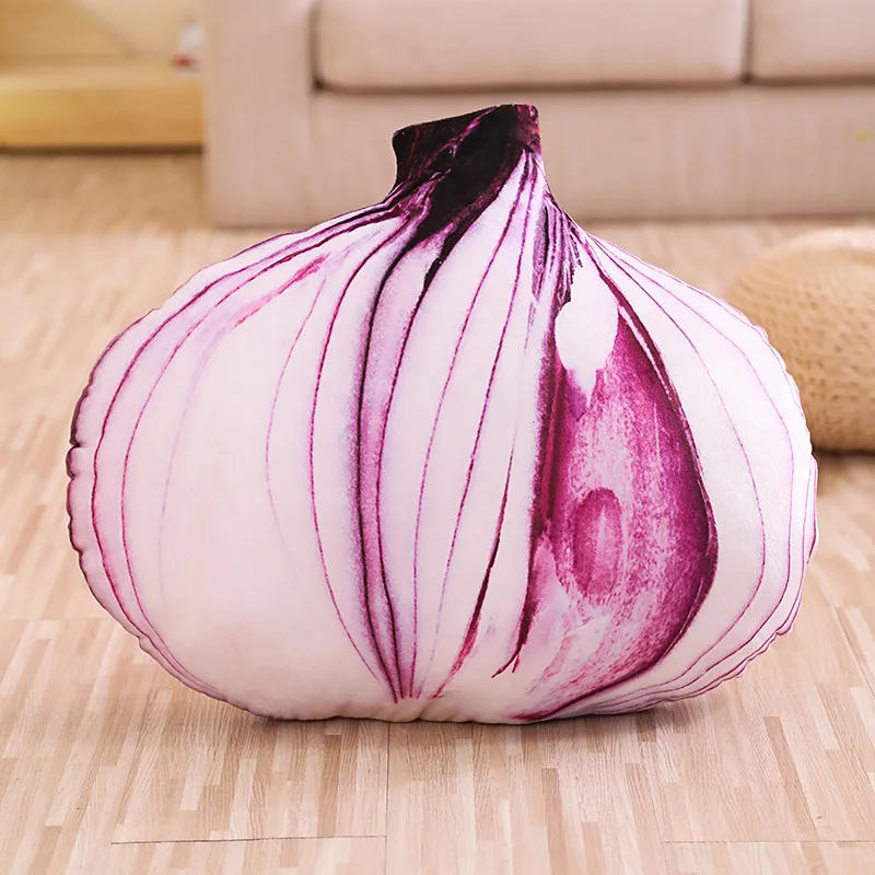 1 шт. имитированные овощи и фрукты, ананас помидоры в форме клубники баклажаны cantaloupe тыква, овощи плюшевая подушка с набивкой игрушки - Цвет: onion