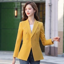Ladies professional blazer high quality 2020 spring and autumn casual striped women's jacket Office Small suit Feminine