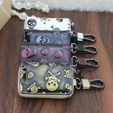 Трансграничной Лидер продаж модная обувь из натуральной кожи для автомобильных ключей сумка, Воловья кожа, на молнии, ключ кожаный чехол ключа автомобиля сумка