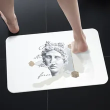 LISM гипсовый портретный диатомовый грязевой мат прочный Быстросохнущий абсорбирующий ковер для ванной комнаты нескользящий диатомит ковер