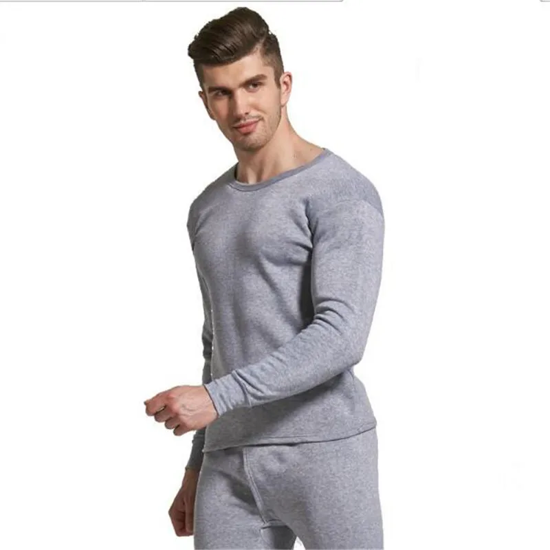 mens two piece sets 2019 Winter long johns thick men thermal underwear sets shirts+pants male keep warm and cold in winter man mens shorts and t shirt set Men's Sets