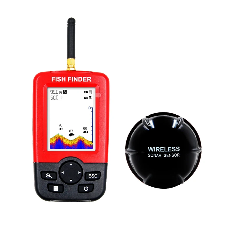 

XJ-01 Sonar Fish Finder 36m Detection Range Fishing Finder Wireless Sonar Sensor with Rechargeable USB Cable for searching fish