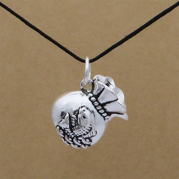 

100% S925 Sterling Silver Thai silver Goldfish lucky wallet pendant