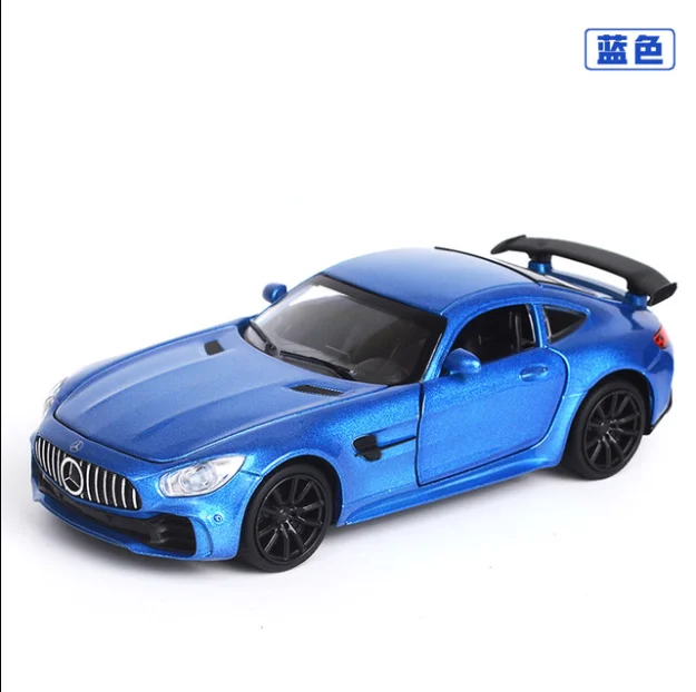 

Amg-gt simulation alloy car car model 1:32 acousto-optic return force children's toy sports car model blue car