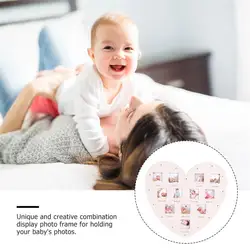 Cadre Photo créatif en forme de cœur pour bébé, cadre Photo léger pour la première année 