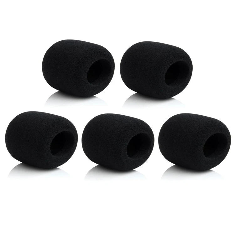 Standard Bolymic 5PCS Black Microphone Pop Filter for Shure SM58 Windscreen Sponge Foam Mic Cover mic