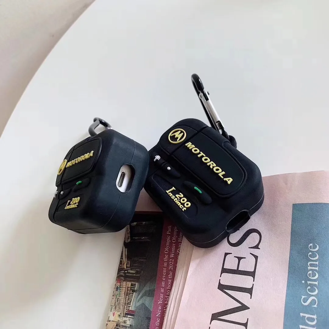 Милый 3D Ретро Модный BB Bluetooth беспроводной силиконовый чехол для Apple Airpods1 2 зарядный чехол для наушников брелок