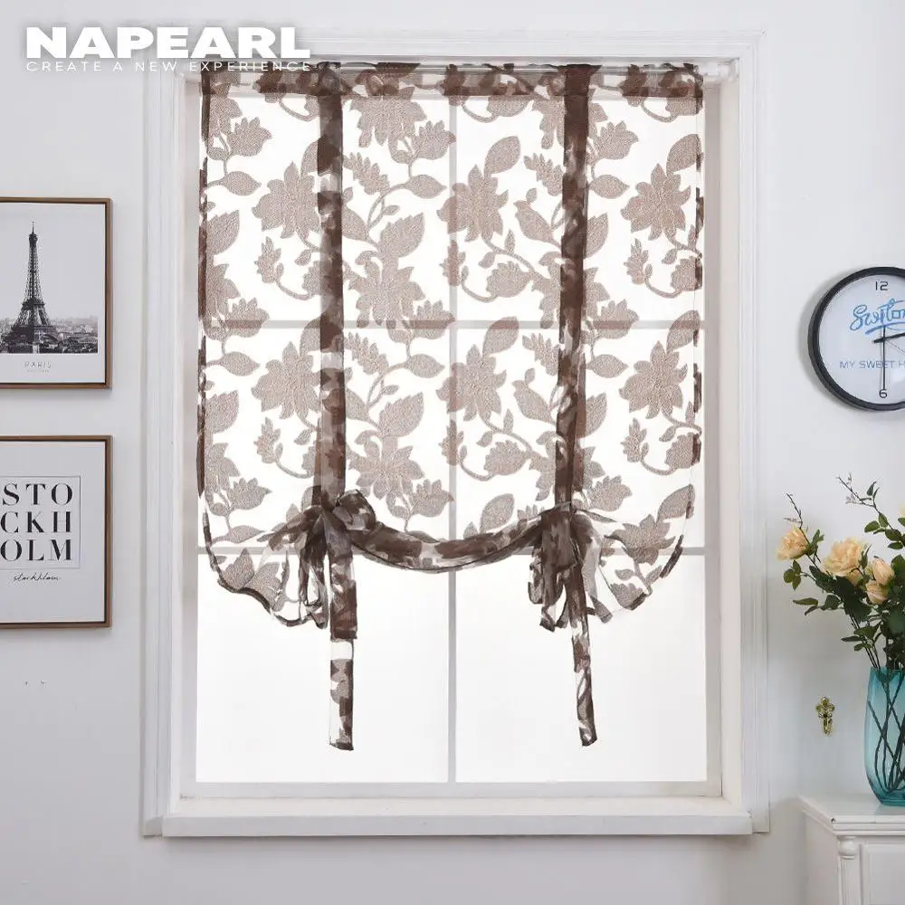 Короткие Занавески NAPEARL современная кухня отвесный стержень карман завязывается