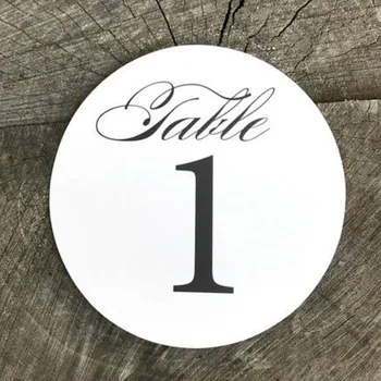 

Personalized Wedding Table Sign,Modern Calligraphy Round Table Numbers,Wedding Table Sign Decor,Custom Table Number Sign