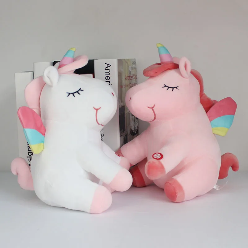 

25/30/40cm lovely pillow Led Light unicorn doll plush toys stuffed animals Baby Accompany Doll Xmas Gifts toys for children