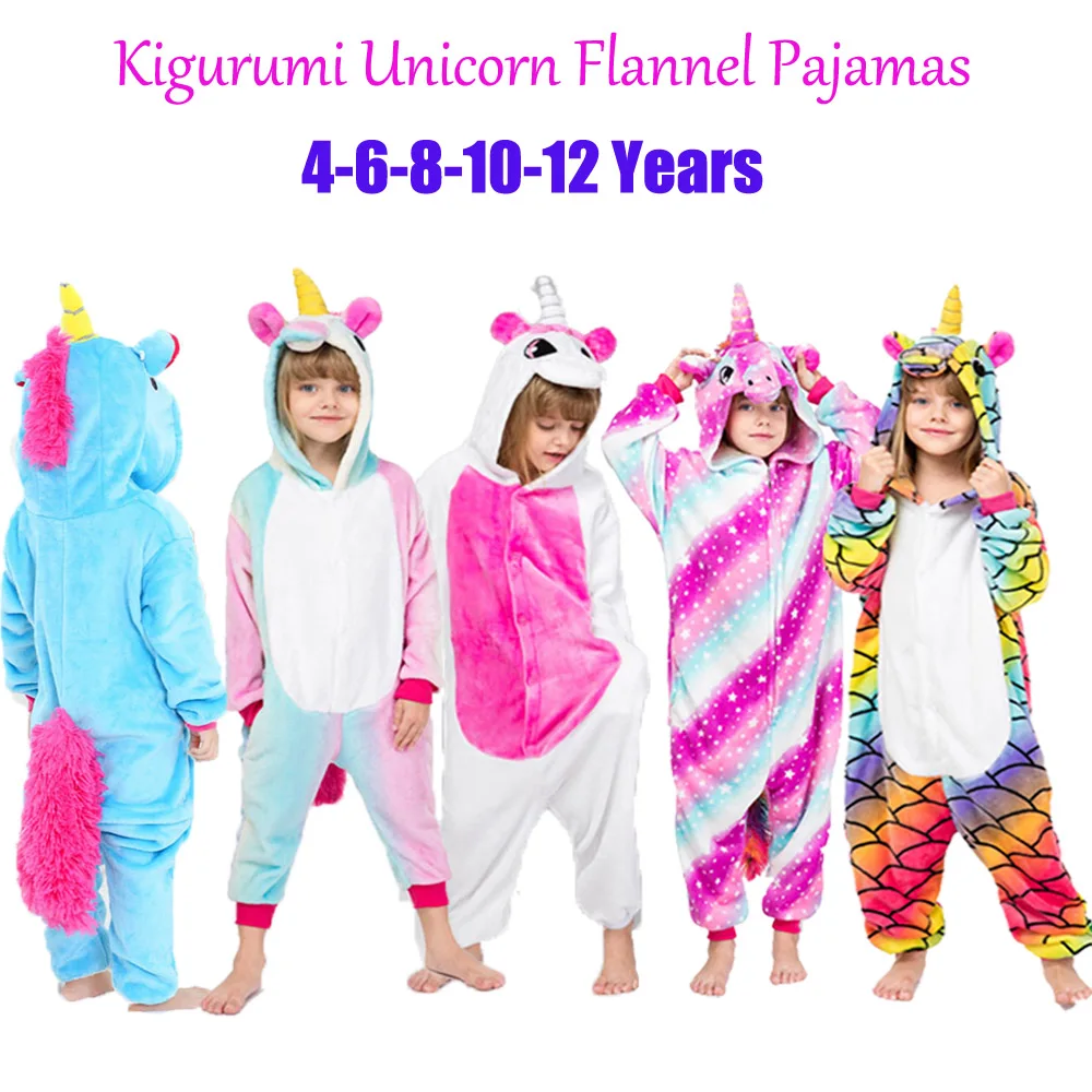 

Winter Flannel Baby Girls And Boys Toddler Pajamas Kids Unicorn Pijama Girls Christmas Pajamas Boys Stitch Pijama Infantil 4-12Y