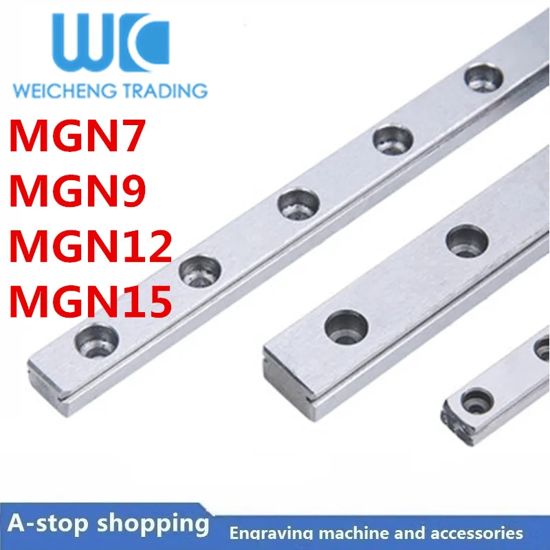 cnc parts 1pc MGN7 MGN9 MGN12 MGN15 300 400 500 600 800mm miniature linear rail slide for cnc machined afbeelding