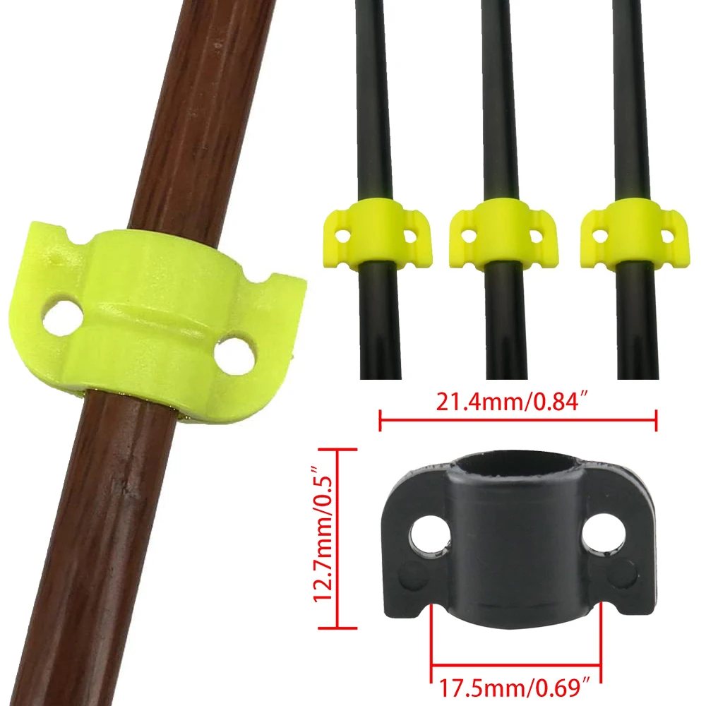 10PCS/Lot 8mm Diameter Fishing Arrow Safety Plastic Slide Bowfishing  Hunting Equipment Accessories Archery Fish Slider Bow