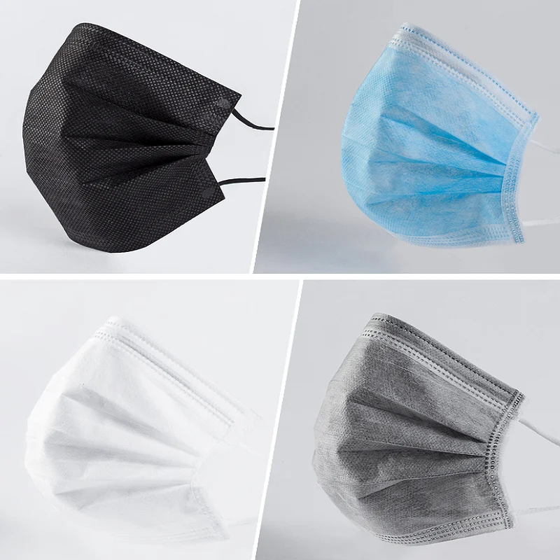 

50pcs Korean Activated Mask Windproof Prevent Anti-Dust Bacteria Repeatability Face Mouth Mask Necessary for going out