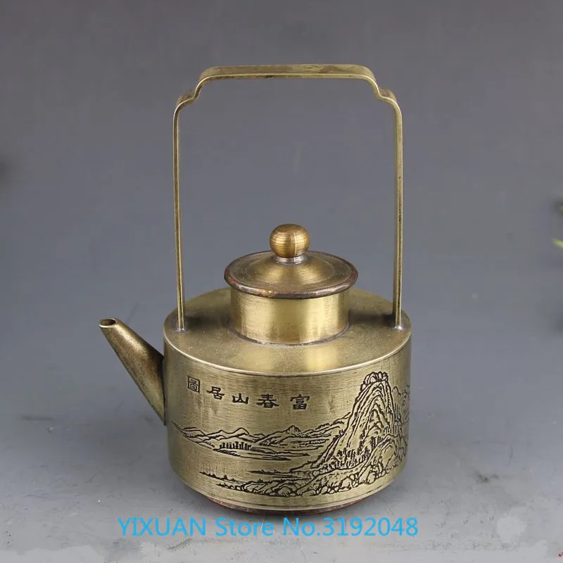 Коллекция из чистой меди фонарь с узорами круглая горная речь Fuchun маленький