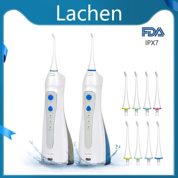 

Lachen 3 Modes Portable Oral Irrigator Cordless Water Dental Flosser USB Rechargeable 5 Nozzles Water Jet Floss Tooth Pick 220ml