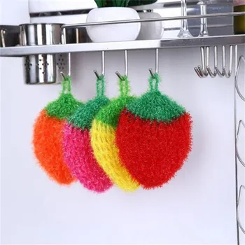 

Strawberry Cleaning Cloth Kitchen Clean To Oil Decontamination Scrubber Creative Acrylic Dish Towel Household Cleaning Tools